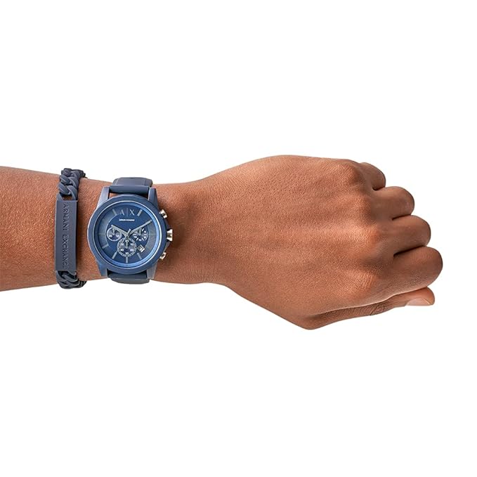 Armani Exchange Blue Watch Set AX7128