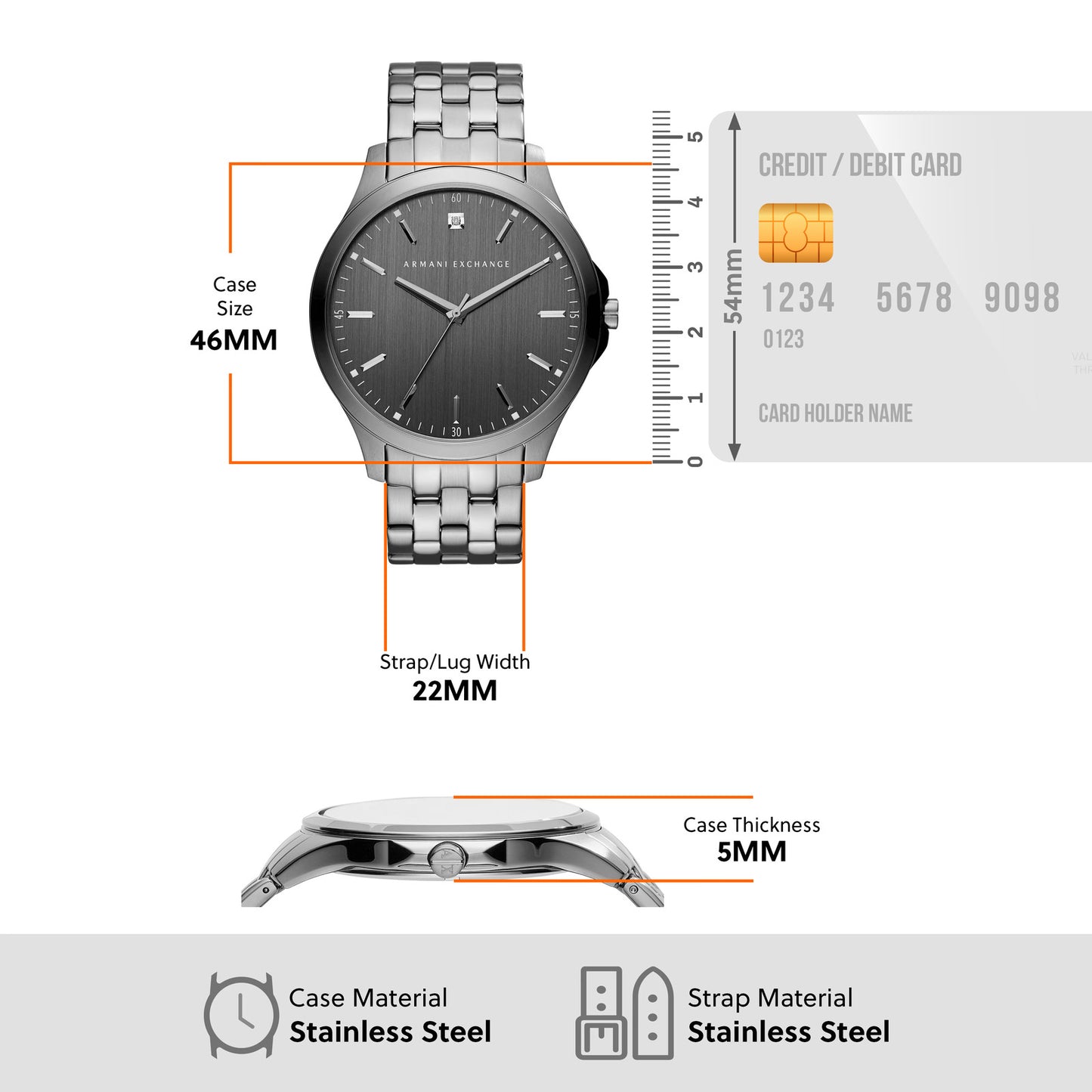 Armani Exchange Hampton Gunmetal Watch AX2169 – Bold Precision in Gunmetal Grey